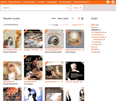 Nieuw binnen bij muziekweb